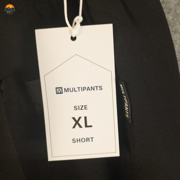 NWT Multipants Cropped Pants Black Scrubs Drawstring Waist Women's Size XL - Picture 10 of 12